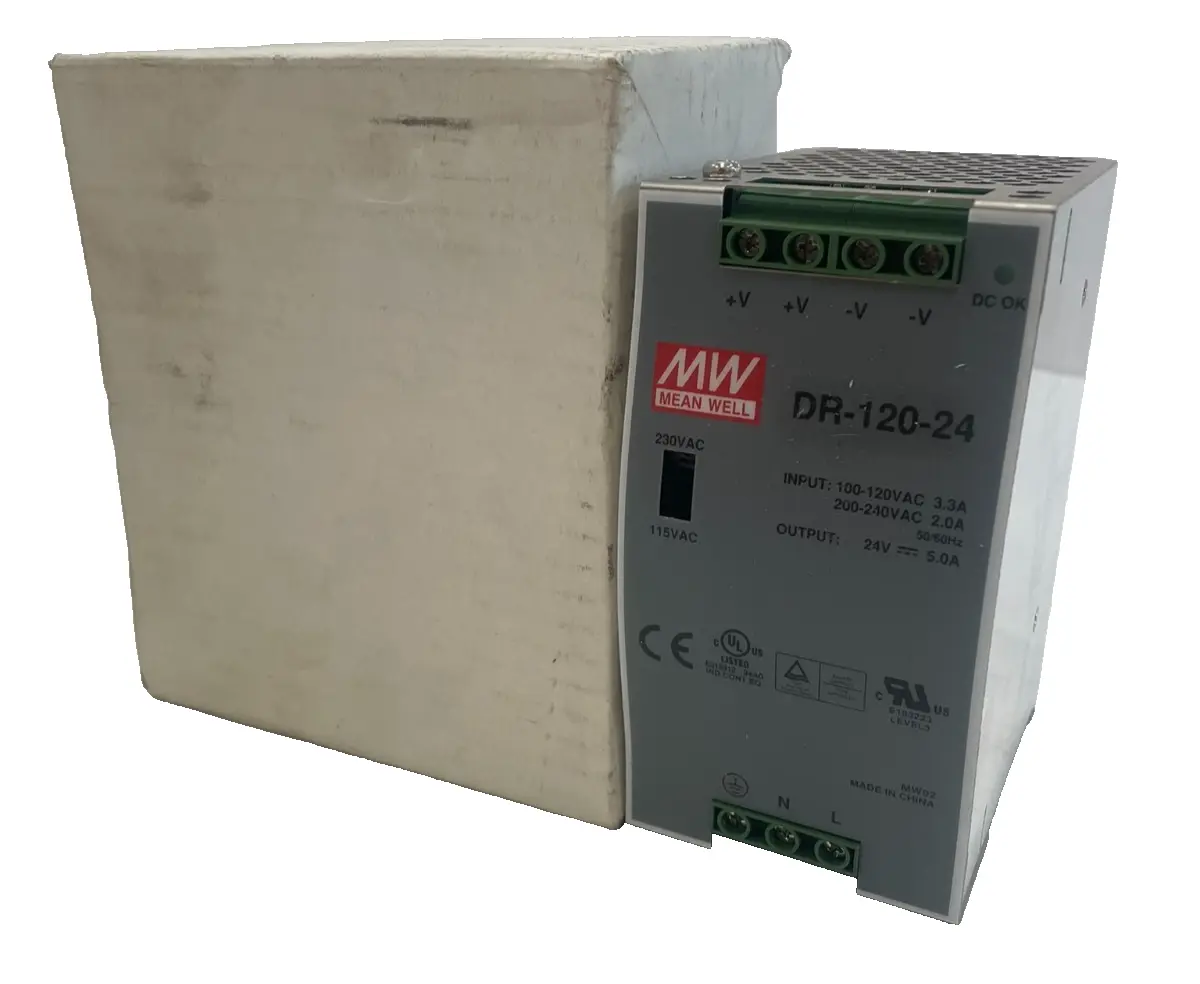 NEW MEAN WELL DR-120-24 POWER SUPPLY DR12024