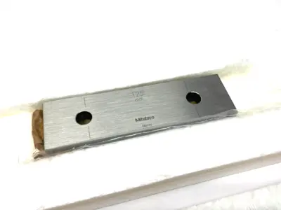USED MITUTOYO RECTANGULAR GAGE BLOCK 125MM ASMEK/YJ