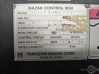 USED 2005 MAZAK SLANT TURN 450