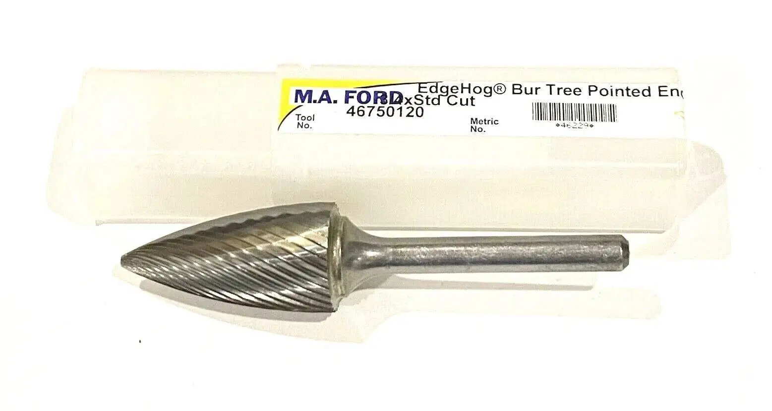 M.A. Ford 3/4" Carbide Burr SG-15 Tree Shape Pointed End Single Cut USA Made