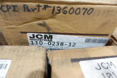 2 PALLETS OF JCM UNIVERSAL CLAMP COUPLINGS, ASSORTED SIZES