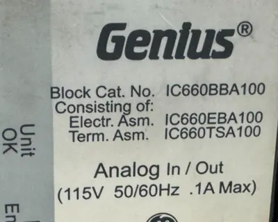 USED GE FANUC GE FANUC IC660BBA100