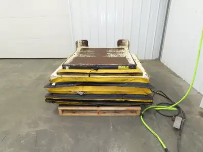 Pneumatic Lift Tilt Table Tote Tipper 3000lbs 21° Degree 36x38" Top Air Controls