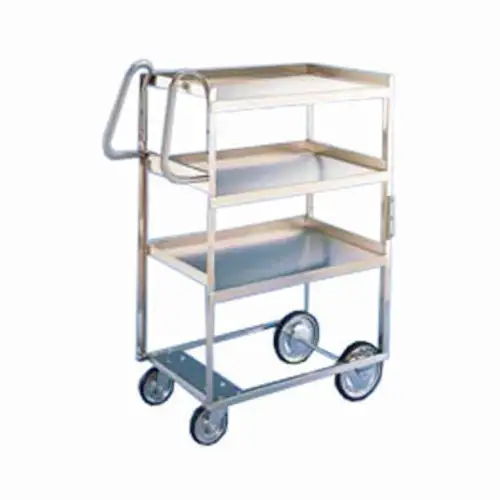 Lakeside 7120 2 Level Stainless Utility Cart w/ 1000 lb Capacity, Raised Ledges