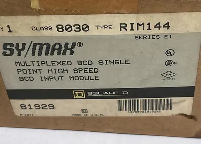 New | in-Stock SQUARE D 8030-RIM144 Industrial Controls | Surplus Asset Holdings #1222035