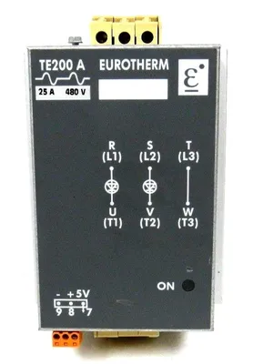 USED EUROTHERM TE200A-25A/480V/000/0V10/FC/DIN/ENG POWER CONTROLLER
