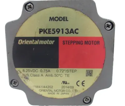 USED ORIENTAL MOTOR PKE5913AC STEPPING MOTOR 8.25VDC 0.75AMP