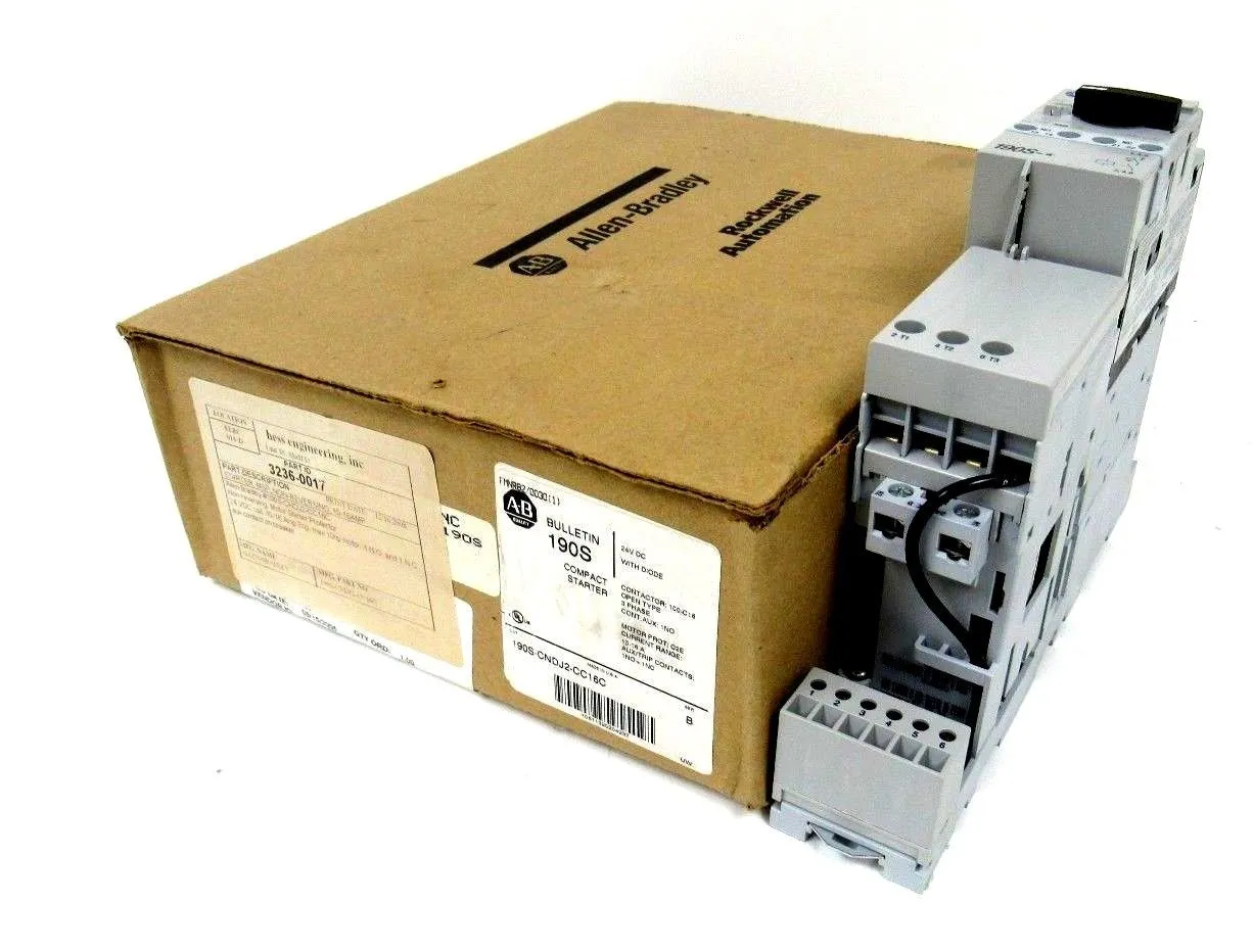 NEW ALLEN BRADLEY 190S-CNDJ2-CC16C COMPACT STARTER 190SCNDJ2CC16C
