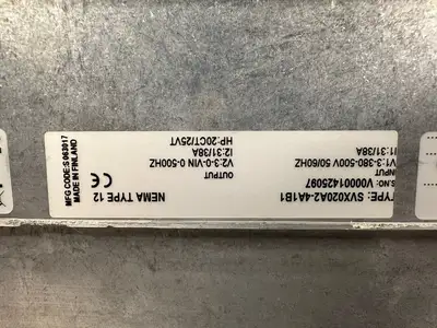 Eaton Corporation SVX020A2-4A1B1 SVX9000 Nema Type 12 (8.5.1)