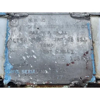 Used 2,200 Gal 316 Stainless Steel Jacketed Pressure Rated Reactor Mix Tank