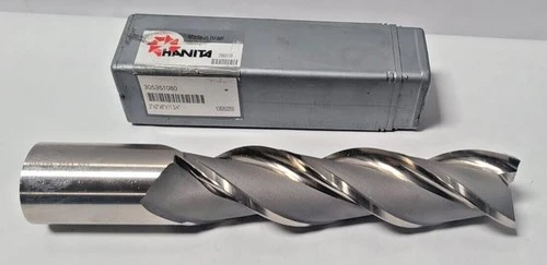Hanita End Mill 3053 High Speed Steel HSS 3 Flutes 2 x 2 x 8 x 11-3/4 New