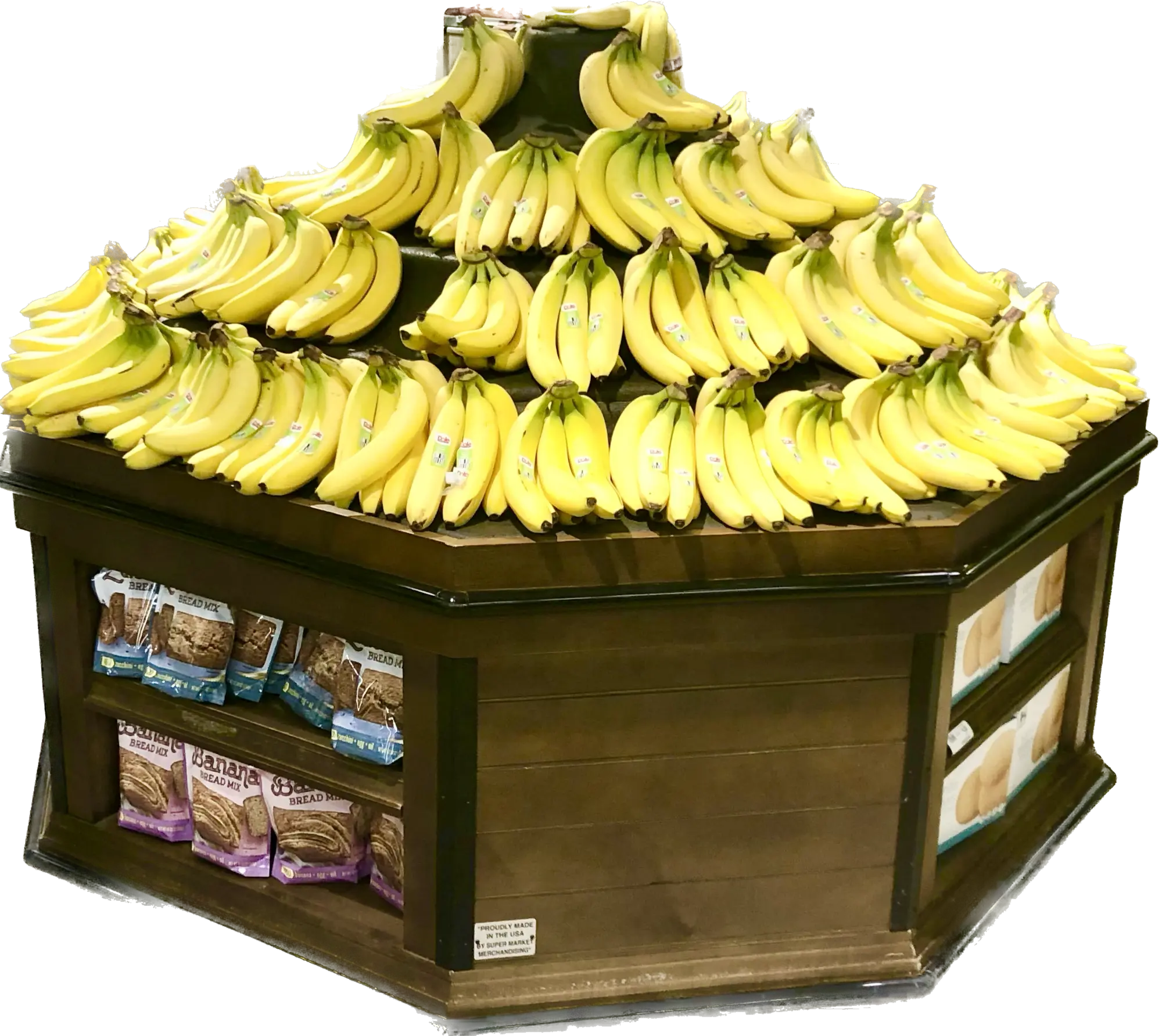 Banana /Produce Merchandiser  Display Available in 4′, 5′ ,6′ Octagon