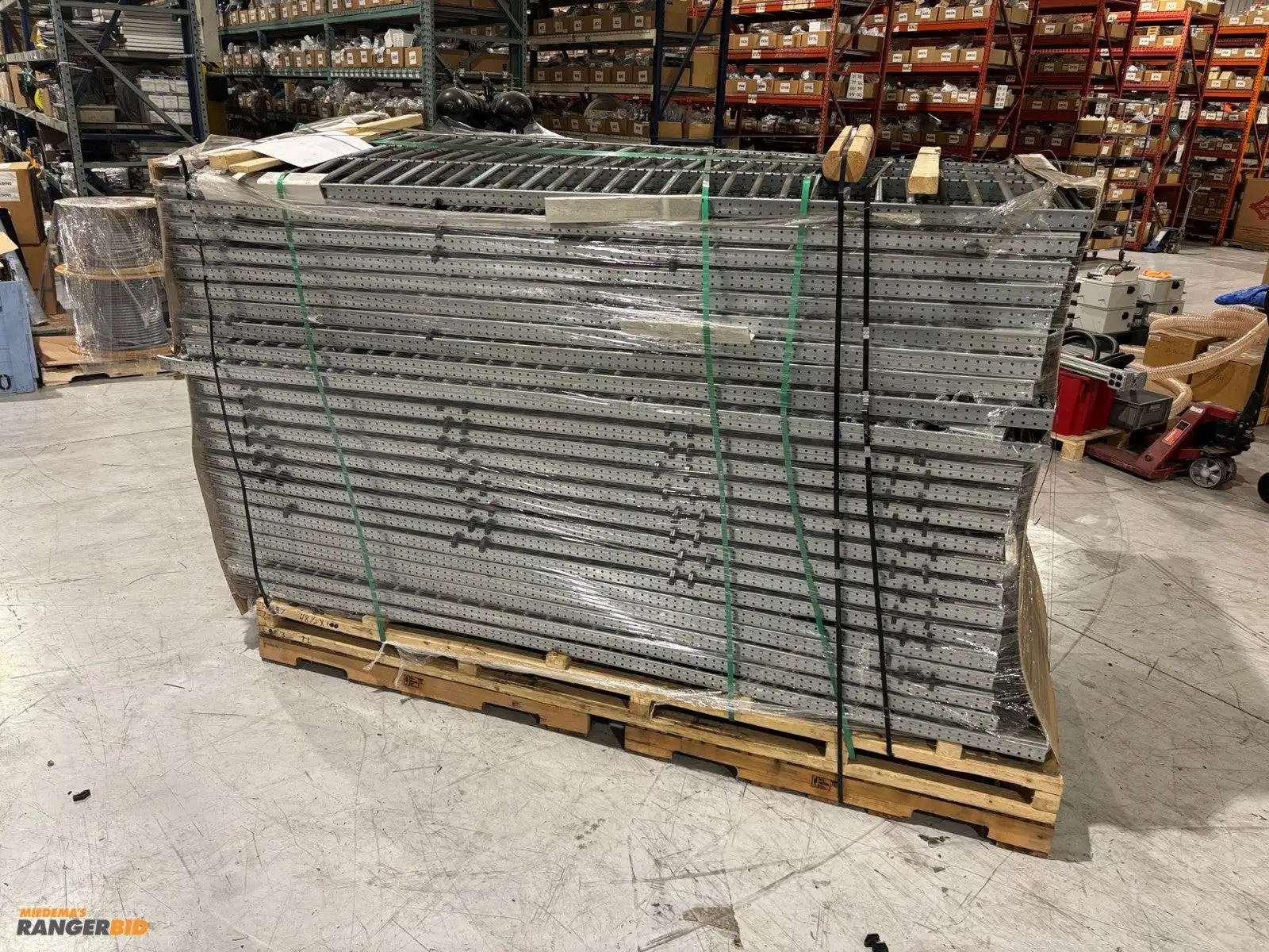 USED MALLARD MANUFACTURING 98"L X 11.5"W GRAVITY ROLLER CONVEYOR SECTIONS