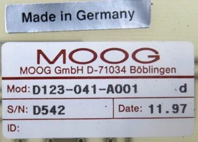 NEW MOOG D123-041-A001 AMP CARD D123041A001