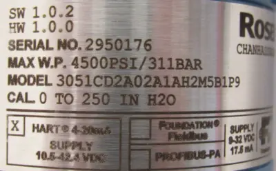 NEW ROSEMOUNT 3051CD2A02A1AH2M5B1P9 PRESSURE TRANSMITTER