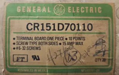 GE CR151D70110 CONNECTOR TERMINAL BLOCKS DOUBLE ROW. Lot of 12. Loc4D30