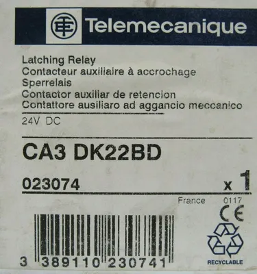 NEW TELEMECANIQUE CA3-DK22BD CONTROL RELAY 023074 CA3DK22BD