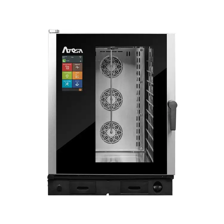 New | in-Stock Atosa New Atosa AEC-1021E Smart Touch Electric Combi Oven, Fits 10 Full-Size Pans Electric Ovens Illinois US | Falcon Restaurant Supply #1375305