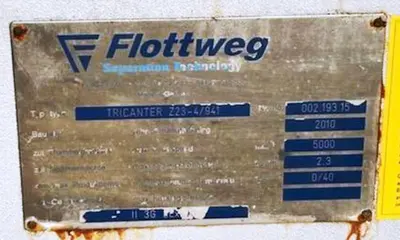 Flottweg Z23-4/941 tricanter centrifuge, 316SS.