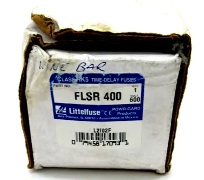 NEW LITTELFUSE FLSR 400 TIME DELAY FUSE CLASS RK5 FLSR400