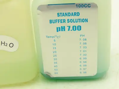 Jenco 60 Digital Handheld PH Meter 3 Bottles PH Solution Near Empty AC Adapter