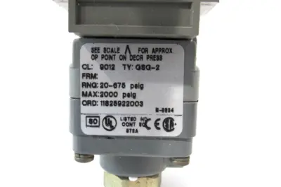 NEW SQUARE D 9012-GSG-2 PRESSURE SWITCH 20-675 PSIG 9012GSG2