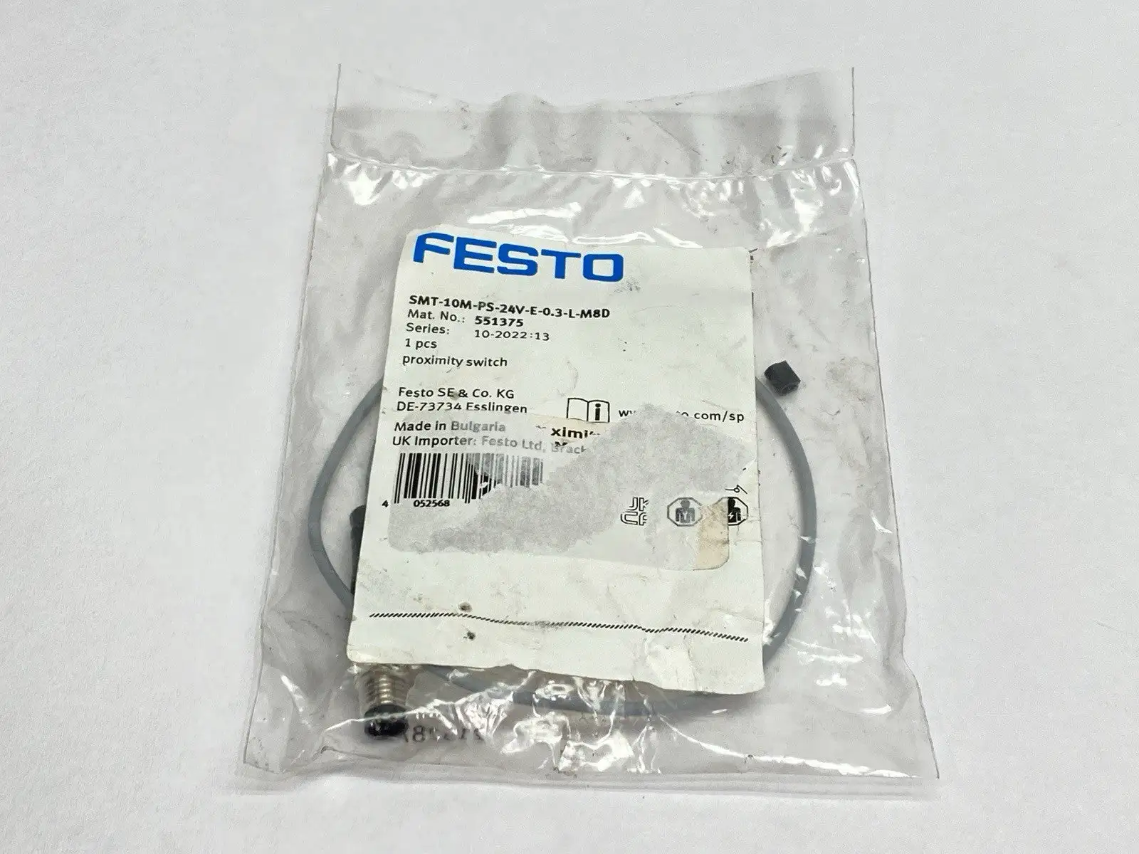 SMT-10M-PS-24V-E-0.3-L-M8D | Festo  Proximity Sensor Switch 551375 - New