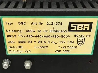 USED SBA DGC 212-378
