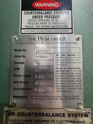 1996 ROUSSELLE G1-70+4 OBI / Gap Frame Press | Universal Press & Machinery (UPM) (3)