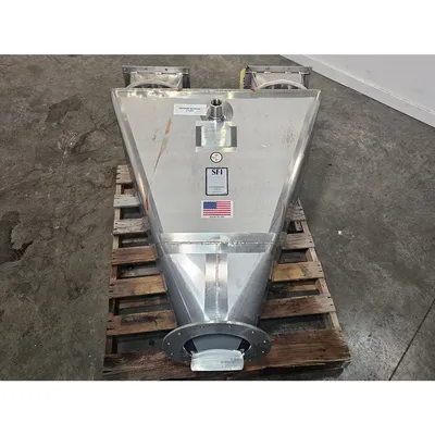 Used SFI 6 Cu/Ft Stainless Steel Enclosed Venting Hopper