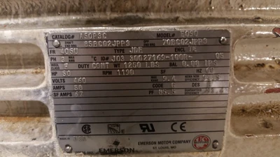 Emerson Motor 50HP; 1190RPM; 460V; Frame: 403U