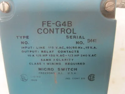NEW MICRO SWITCH FE-G4B CONTROL FEG4B