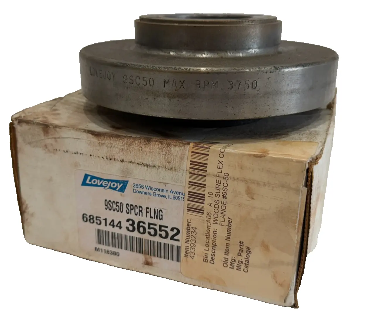 NEW LOVEJOY 68514436552 9SC50 SPCR FLNG