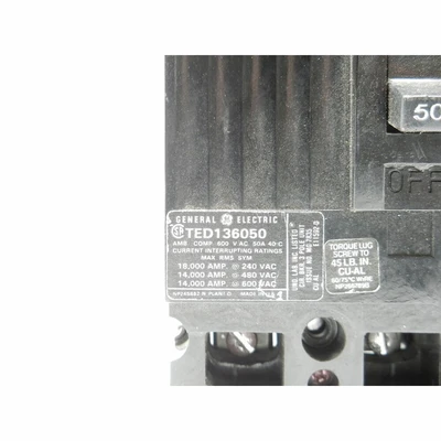 General Electric 3 Pole Breaker 50 Amp