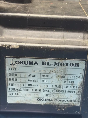 Used OKUMA BL-MC50J-30T Servo Motors Indiana US | J&J Industrial Supply #1548354