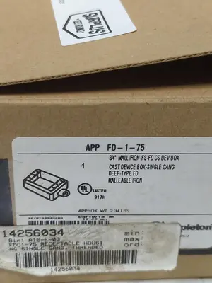 New | in-Stock APPLETON ELECTRIC FD-1-75 Miscellaneous Equipment (Electrical & Power) | Surplus Asset Holdings #1201124