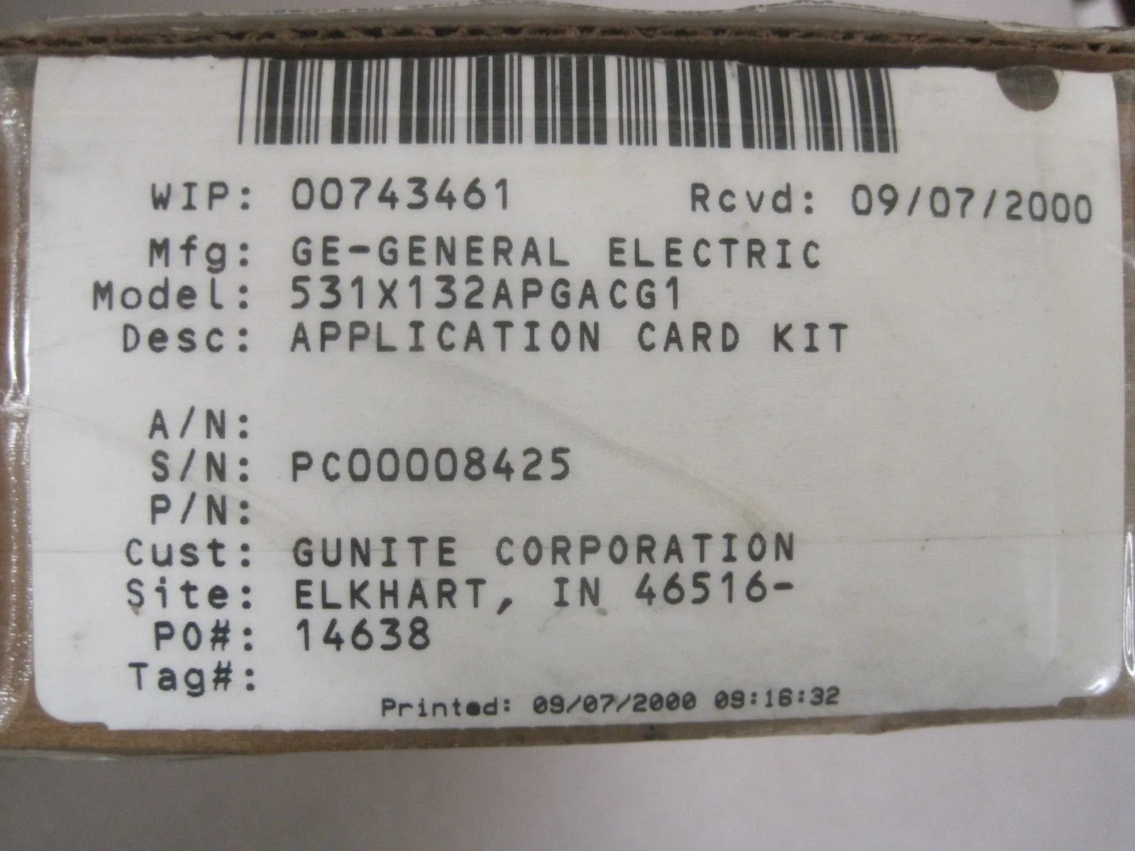 GE GENERAL ELECTRIC 531X132APGACG1 APPLICATION BOARD