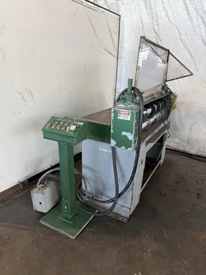 48” X 4" ARBOR STRILICH SLITTING LINE WITH FAMCO CUT OFF SHEAR & AMS CONTROLS. STOCK # 0664425