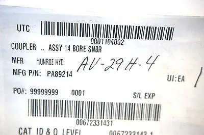 NEW MUNROE HYD. PA89214 COUPLER ASSY.