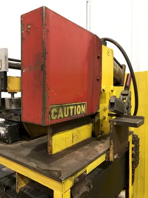 10" x .080" COIL JOINING TECH SHEAR BUTT END WELDER WITH MILLER ECONO TWIN HF WELDER: STOCK #19064
