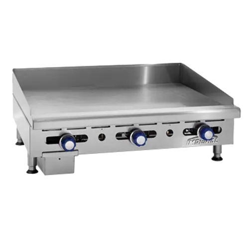 Imperial IMGA-3628 36" Gas Griddle w/ Manual Controls - 3/4" Steel Plate, Natural Gas