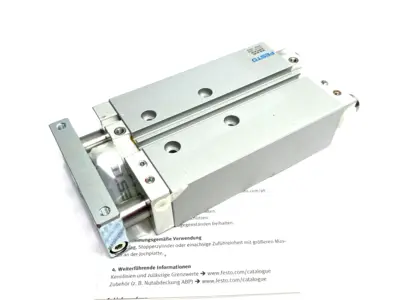 USED FESTO GUIDED DRIVE CYLINDER 80MM STROKE 20MM BORE 8161416