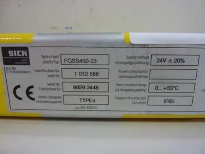 USED SICK OPTIC ELECTRONIC FGSE 450-23