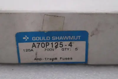 BOX OF 5 - Amp Trap Ferraz Shawmut A70P125-4 Semiconductor Fuse - STOCK GF839