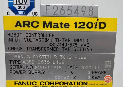 USED 2020 FANUC ArcMate 120iD + R-30iB PLUS + TPS 400i