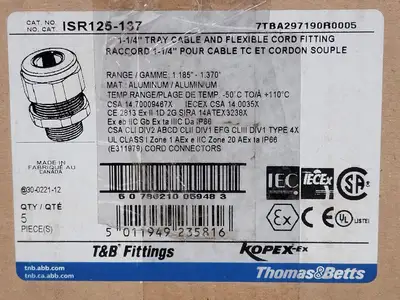 NEW THOMAS & BETTS ISR125-137