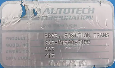 USED AUTOTECH CONTROLS SAC-M1890-R1PD PROGRAMMABLE INDICATOR SACM1890R1PD