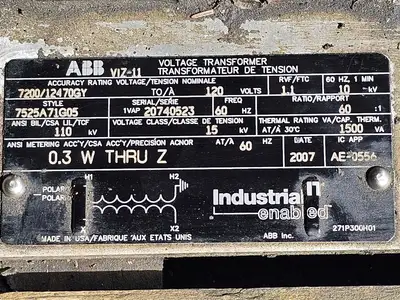 Used 2007 ABB VIZ-11 Transformers British Columbia CA | Lenmark #1426807