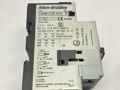 USED ALLEN-BRADLEY SER B MOTOR STARTER 1-1.6A W/ 140M-C-AFA10 CONTACT