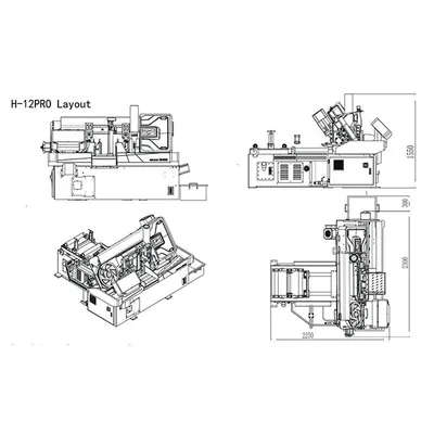 JLH H-320PRO Horizontal Bandsaws Auto | Sierra Victor Industries (17)